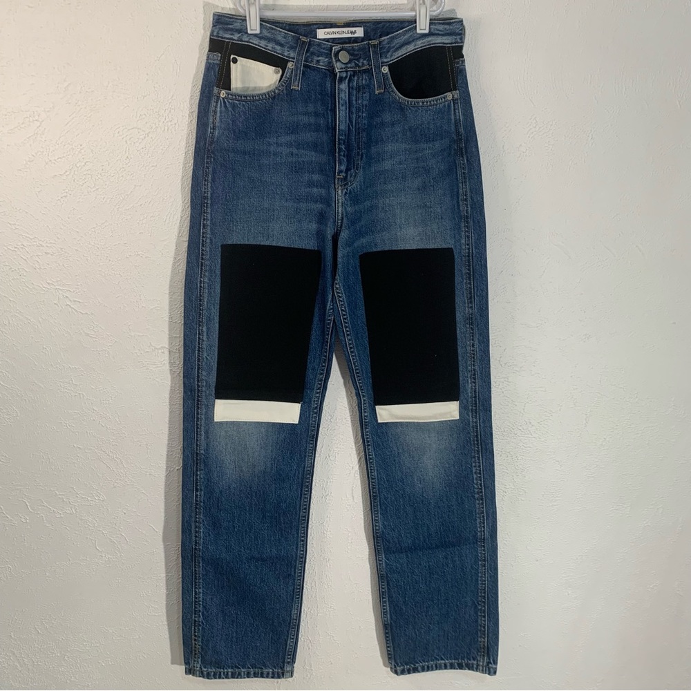 EUC CALVIN KLEIN JEANS 27x30 Straight Leg Mom Jeans High Rise Italian Denim 90’s